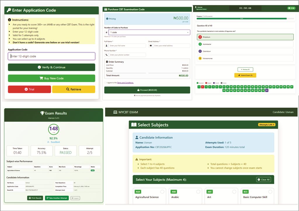 CBT Software Interface